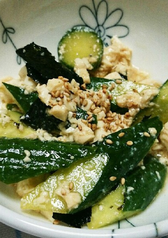 【サブおかず】きゅうりと豆腐の和え物-レシピのメイン写真