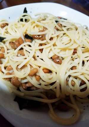 納豆とゆかりのパスタ-レシピのメイン写真