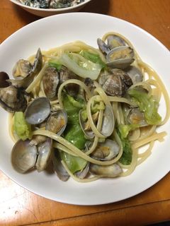 春キャベツとアサリのボンゴレパスタ-レシピのメイン写真