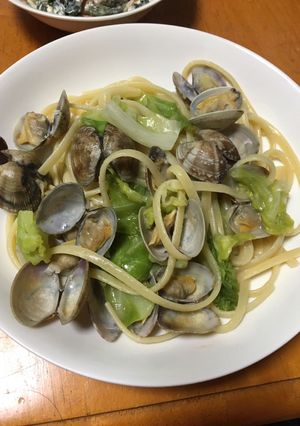 春キャベツとアサリのボンゴレパスタ-レシピのメイン写真