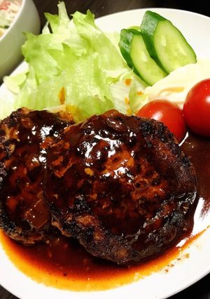 昔ながらのハンバーグ・ケチャップソース☆-レシピのメイン写真