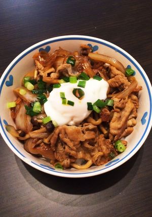 調理時間5分！卵のせ豚丼-レシピのメイン写真