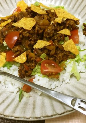 野菜たっぷりタコミートで♡簡単タコライス-レシピのメイン写真