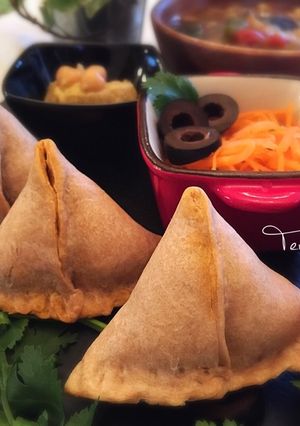 低糖質＆ヴィーガン♡全粒粉の焼きサモサ-レシピのメイン写真