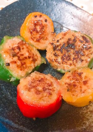 【お弁当OK】パプリカピーマンの肉詰め-レシピのメイン写真