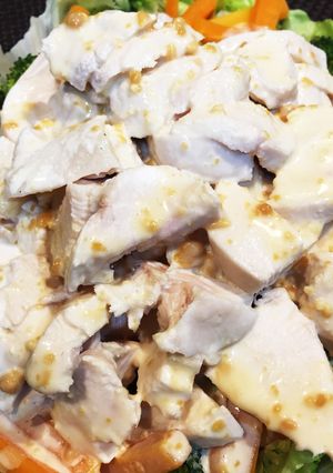 しっとり♡柔らか♡鶏胸肉の蒸し鶏-レシピのメイン写真