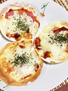 簡単☆餃子の皮ピザ-レシピのメイン写真
