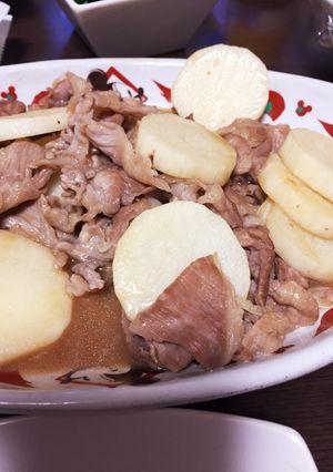 長芋と豚肉の炒め煮-レシピのメイン写真