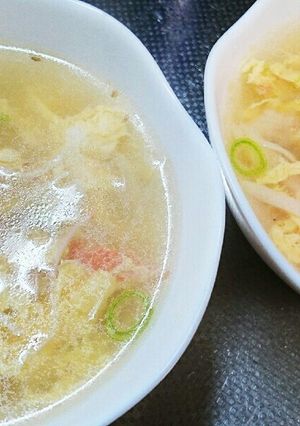トロみでポカポカ♪簡単春雨の玉子スープ-レシピのメイン写真