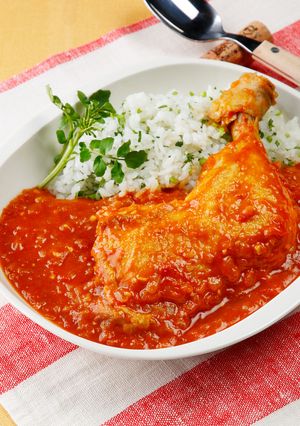 骨付きチキンのトマトカレークレソンライス-レシピのメイン写真