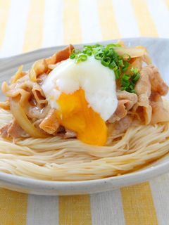 しょうが焼き風のっけそうめん-レシピのメイン写真
