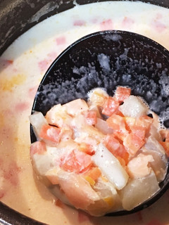 焼き鮭の残りで、鮭のチャウダー風-レシピのメイン写真