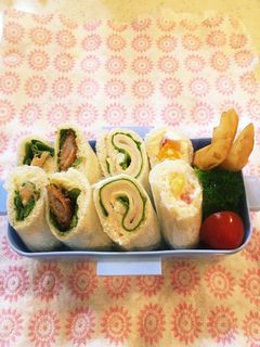 簡単*ロールサンドウィッチ弁当*可愛い-レシピのメイン写真
