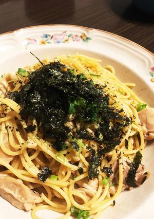 鶏肉と豆苗の和風パスタ-レシピのメイン写真