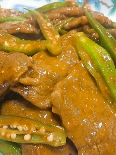 牛肉とオクラのオイマヨ炒め-レシピのメイン写真