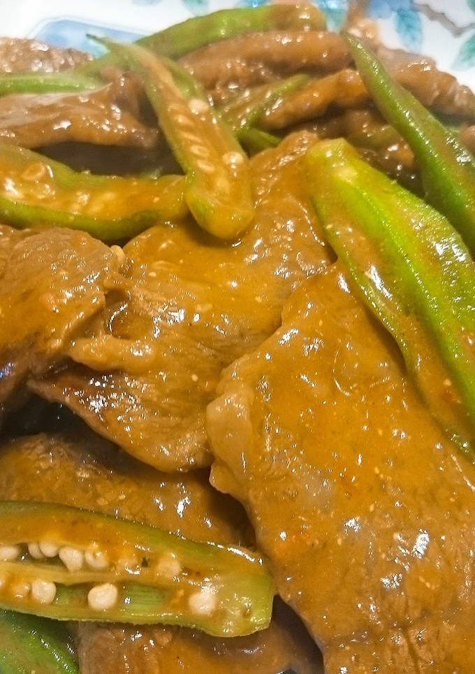 牛肉とオクラのオイマヨ炒め-レシピのメイン写真