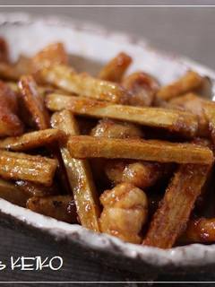 鶏肉とごぼうの甘辛にんにく醤油炒め-レシピのメイン写真