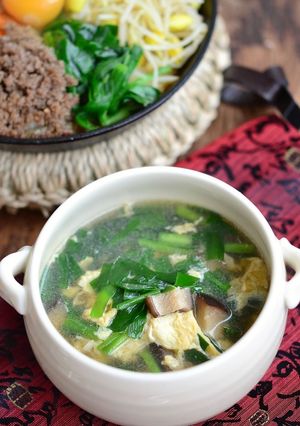 がごめ昆布とろろ入りかき玉中華風スープ-レシピのメイン写真