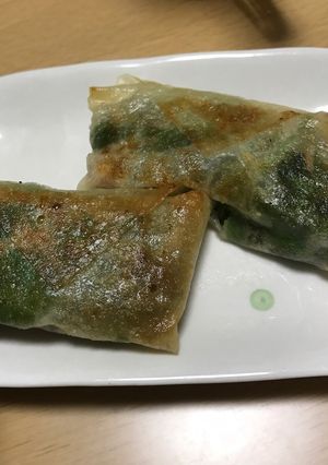 鯖缶梅しそ春巻き-レシピのメイン写真