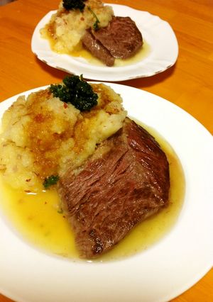 新玉葱りんごのソースdeステーキ-レシピのメイン写真