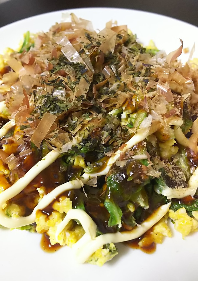 簡単！お好み焼風セロリの葉-レシピのメイン写真