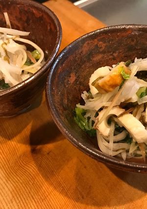 簡単！残った大根の皮と葉っぱの酢の物！-レシピのメイン写真