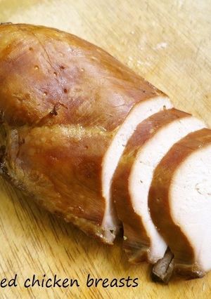 紅茶で簡単・フライパンで作る鶏胸肉の燻製-レシピのメイン写真