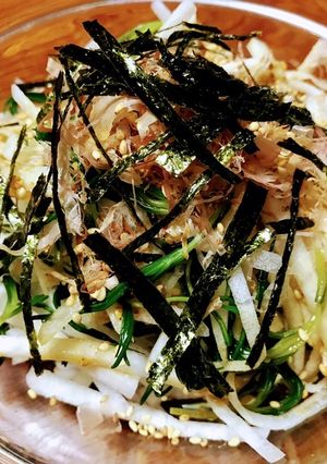 大根とおかひじきのサラダ２♪ワサビドレ♪-レシピのメイン写真