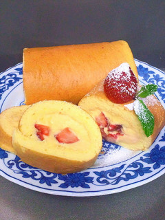 HKMで簡単☆ロールケーキ用スポンジ-レシピのメイン写真