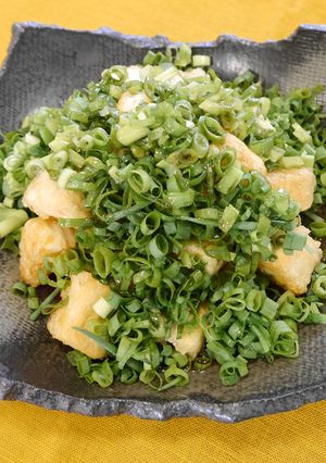 ごま香る青ネギたっぷり豆腐ステーキ-レシピのメイン写真