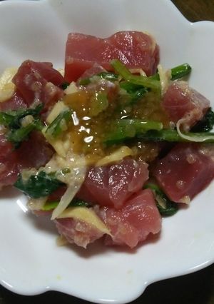 マグロと野菜の黒酢たまねぎ和え-レシピのメイン写真