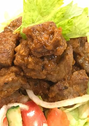 カレー風味 牛もも角切りサイコロステーキ-レシピのメイン写真