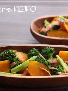 ブロッコリーとかぼちゃの酒蒸し-レシピのメイン写真