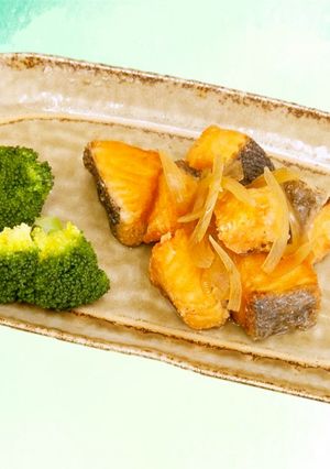 サーモンの揚げ浸し【学校給食】-レシピのメイン写真