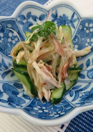 みょうがと鶏ささみの梅肉和え-レシピのメイン写真