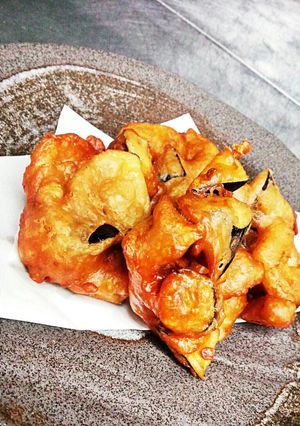 茄子と新玉葱の味付きかき揚げ❣-レシピのメイン写真