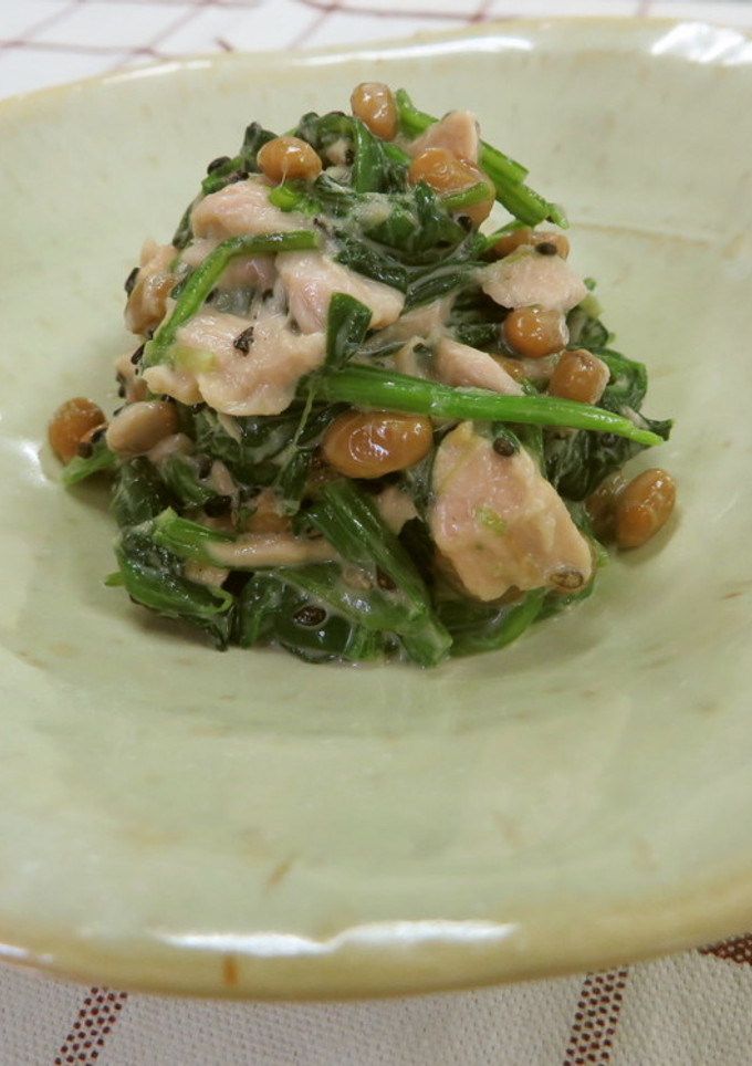 ほうれん草とツナの納豆和え-レシピのメイン写真
