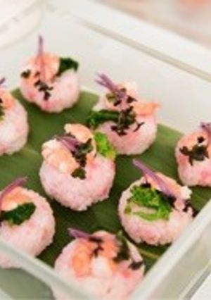 蒸し海老の手まり寿司-レシピのメイン写真