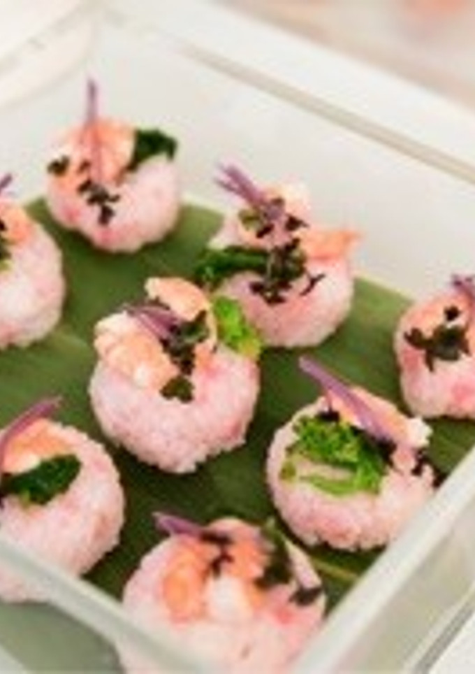 蒸し海老の手まり寿司-レシピのメイン写真