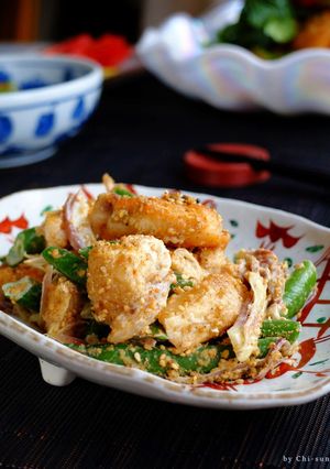 こってり☆鰤とインゲンの胡麻味噌マヨ！-レシピのメイン写真