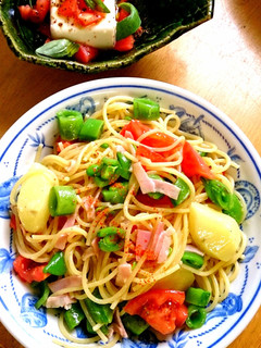 スナップえんどうとベーコンの簡単春パスタ-レシピのメイン写真