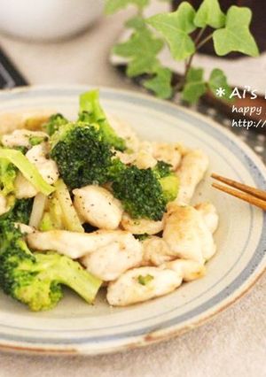 茎まで使用！鶏とブロッコリーの中華風炒め-レシピのメイン写真