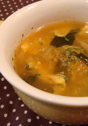 5分で*キムたま♥わかめのスープ-レシピのメイン写真