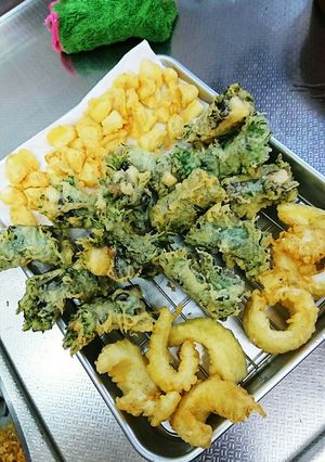 栄養素満点山芋梅納豆大葉海苔巻き天ぷら-レシピのメイン写真