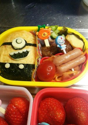 ミニオンキャラ弁-レシピのメイン写真