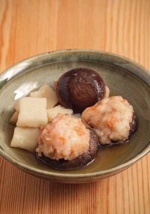 はんぺんでふっくら♪椎茸の海老詰め　白だし煮-レシピのメイン写真