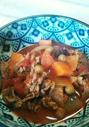 簡単♪ラム肉薄切りのトマト煮込み♪-レシピのメイン写真
