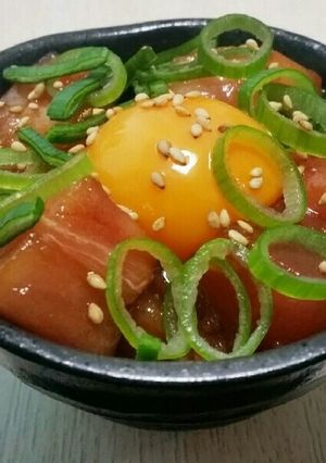 リアル３分クッキング！マグロユッケ！-レシピのメイン写真