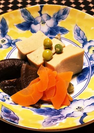 高野豆腐とお豆さんの煮びたし-レシピのメイン写真