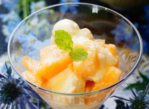 【メロンとバニラアイス】美味しい食べ方-レシピのメイン写真